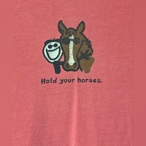 Life is Good horse shirt size small